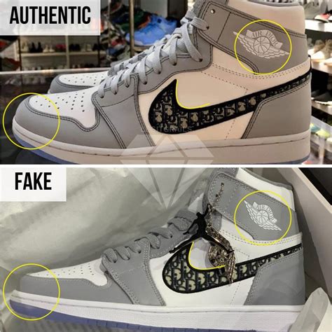 air jordan dior fake vs real|fake jordan 1 dior for sale.